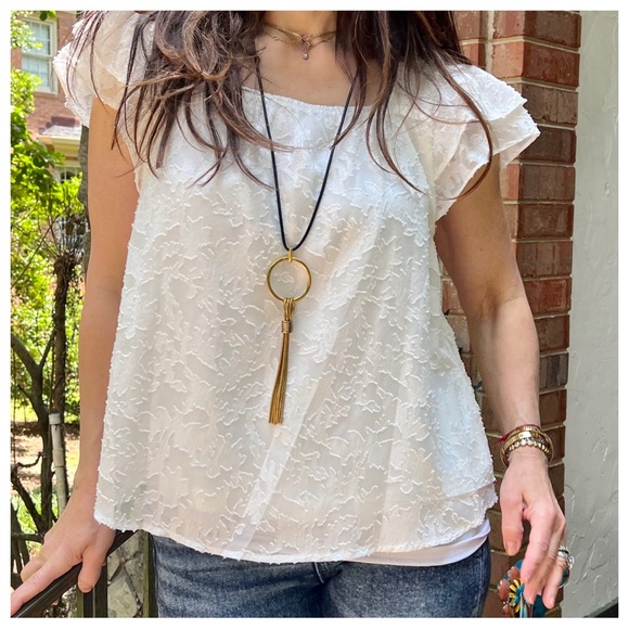 Paris Leather Chain Drop Necklace - Picture 2 of 7